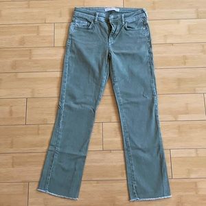 Zara Denim Light Green Straight leg Jeans Size 2